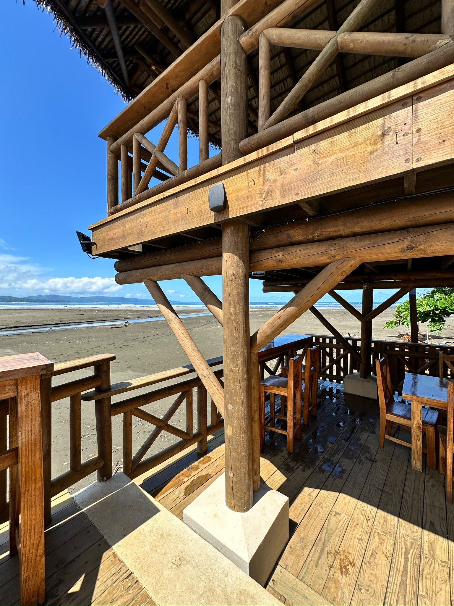 Beachfront decks overlooking Playa Estero