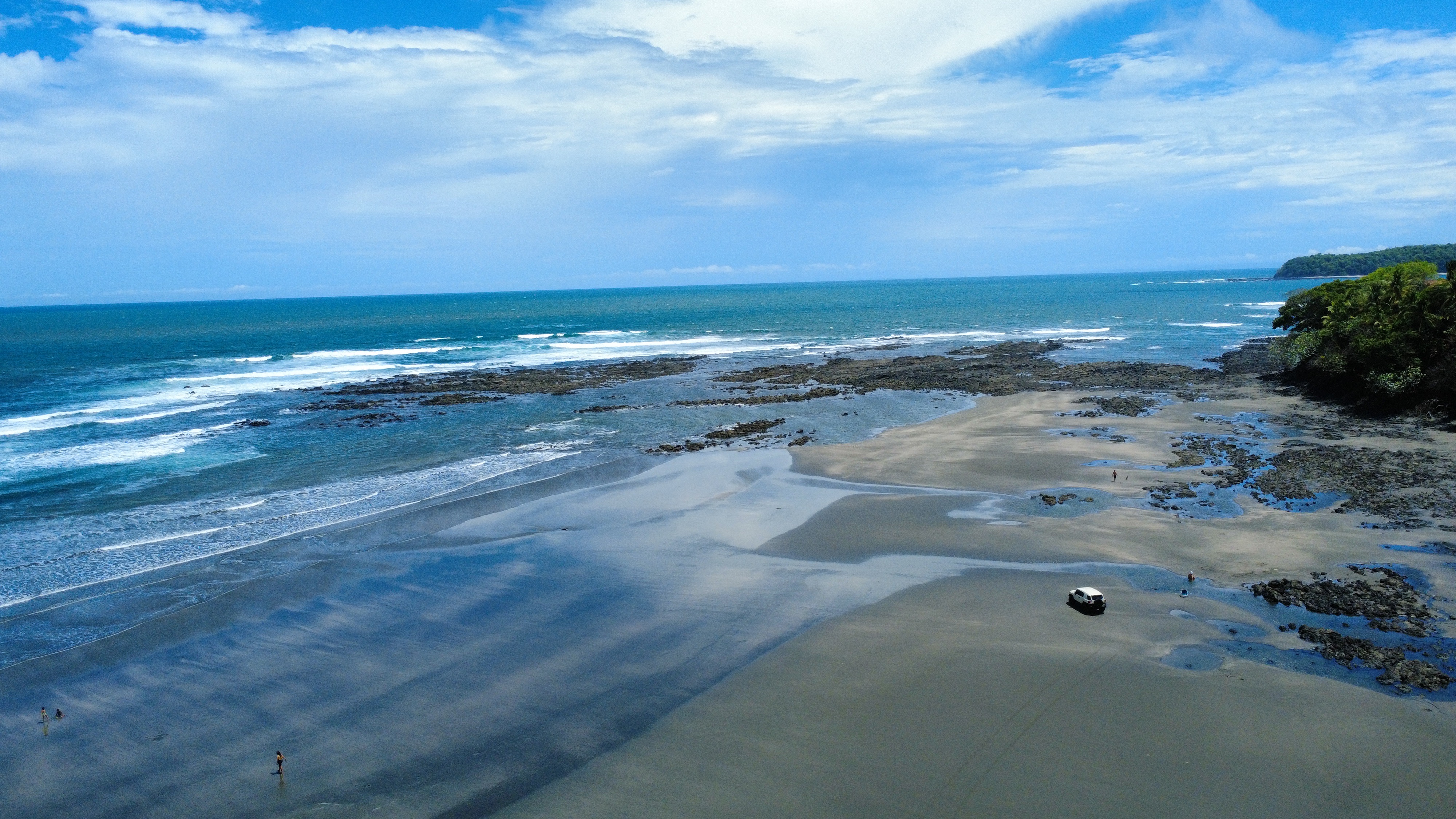 Playa Estero and its tidal pools from above